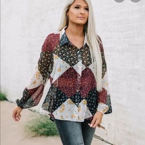 Sheer Patterned Button Up from The Buckle